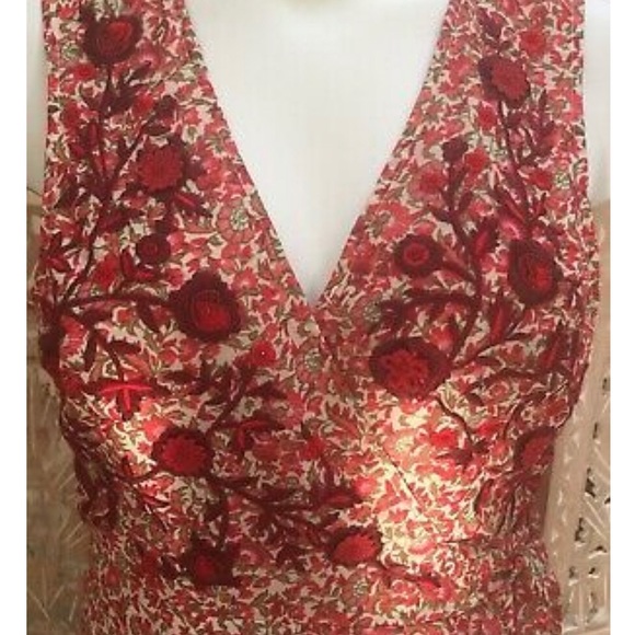 Rana Gill Red Floral Dress - Picture 4 of 10